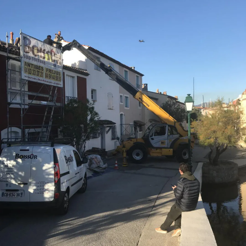 Chantier de réfection de couverture